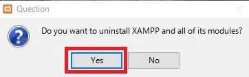 XAMPPの削除